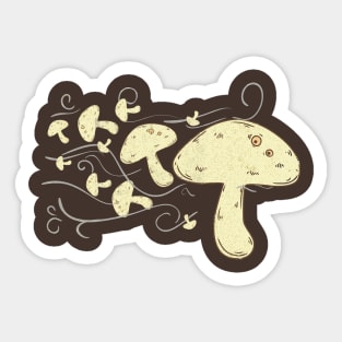 Flying Magic Mushrooms Sticker